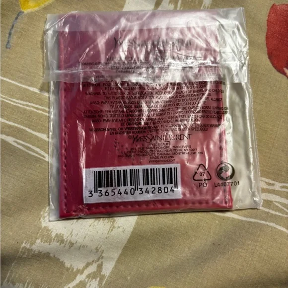 Yves Saint Laurent Red and Gold Mirror with Case - Picture 3 of 5